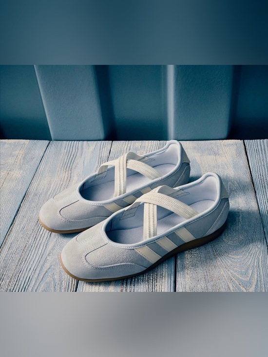 adidas Shoes - adidas Women's barreda Mary Jane ballet Sneakers with White Stripes
